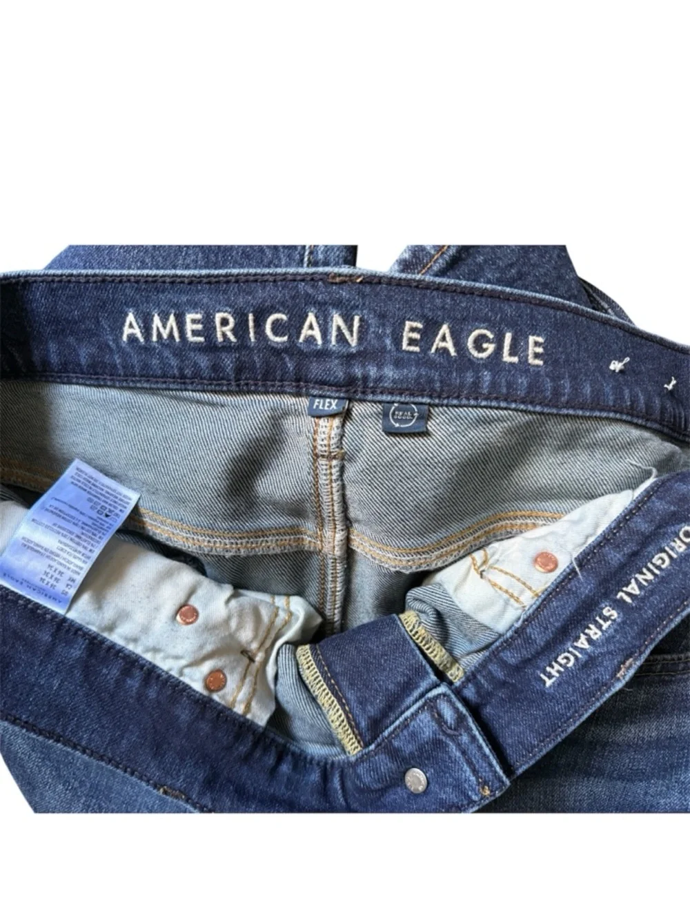 American Eagle Outfitters Blue Men’s 36x34 Denim Straight Flex Fit Jeans